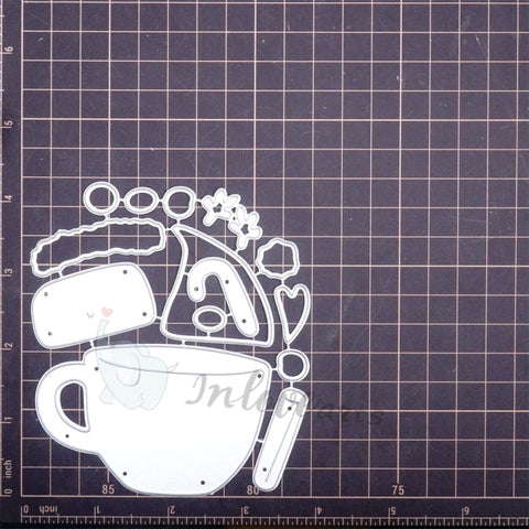 Inlovearts Gnome in the Coffee Cup Cutting Dies