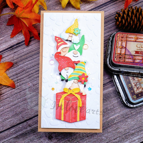 Inlovearts Gnome on Gift Box Cutting Dies