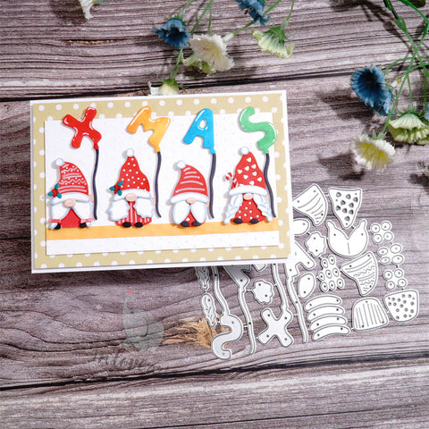 Inlovearts Gnomes with "XMAS" Word Cutting Dies