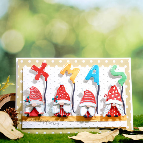 Inlovearts Gnomes with "XMAS" Word Cutting Dies