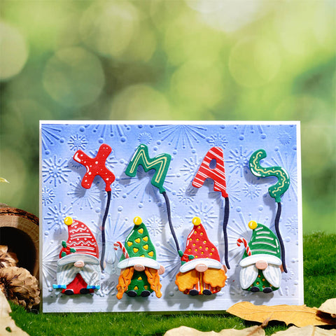 Inlovearts Gnomes with "XMAS" Word Cutting Dies