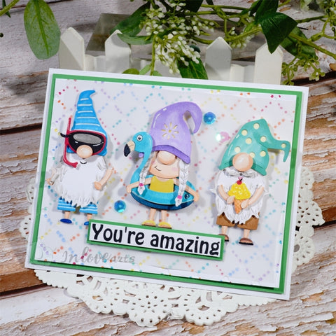 Inlovearts Gnome to the Beach Cutting Dies