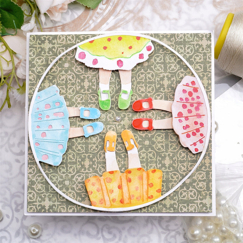 Inlovearts Good Sisters Round Frame Cutting Dies