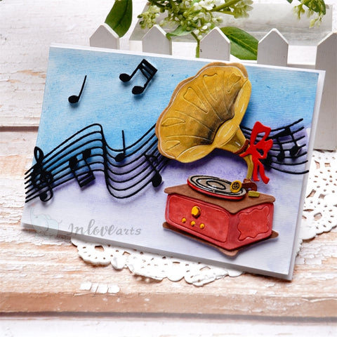 Inlovearts Gramophone Cutting Dies