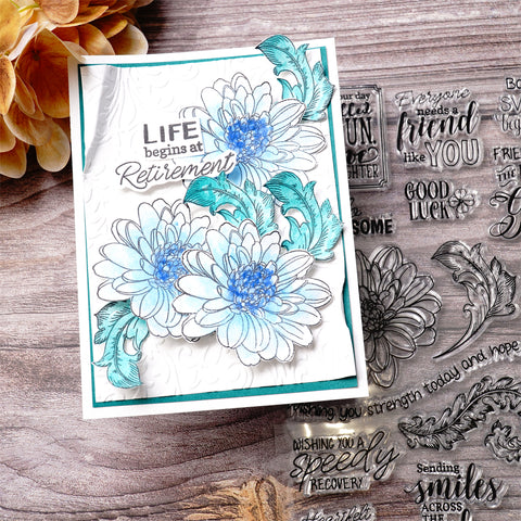 Inlovearts Grateful Words Clear Stamps
