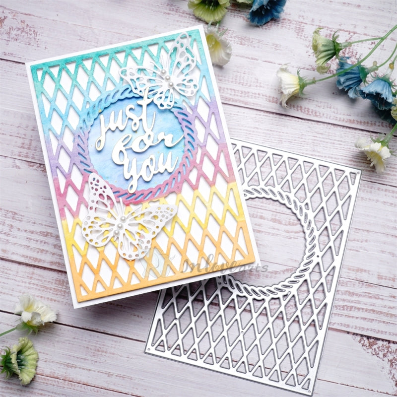 Inlovearts Grid Pattern Background Board Cutting Dies