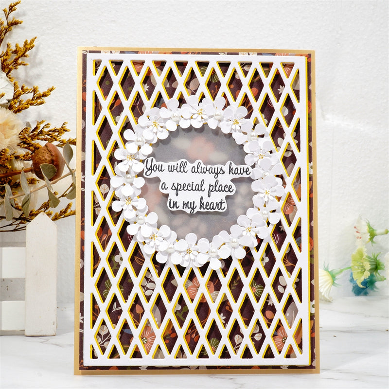Inlovearts Grid Pattern Background Board Cutting Dies
