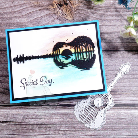 Inlovearts Guitar Shaped Reflection Cutting Dies