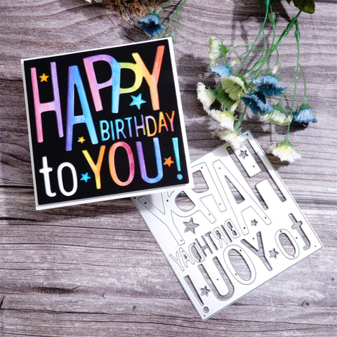 Inlovearts "HAPPY BIRTHDAY to YOU!" Background Board Cutting Dies