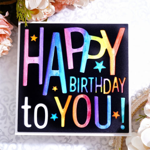 Inlovearts "HAPPY BIRTHDAY to YOU!" Background Board Cutting Dies