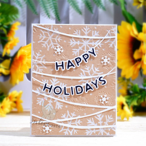 Inlovearts HAPPY HOLIDAY Wave Border Cutting Dies