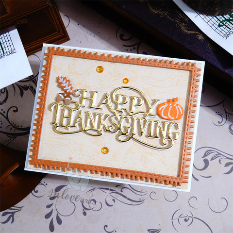 Inlovearts Decorated "HAPPY THANKSGIVING" Word Cutting Dies