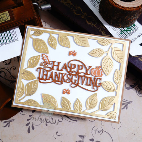 Inlovearts Decorated "HAPPY THANKSGIVING" Word Cutting Dies