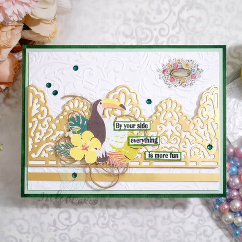 Inlovearts Half Lace Border Cutting Dies