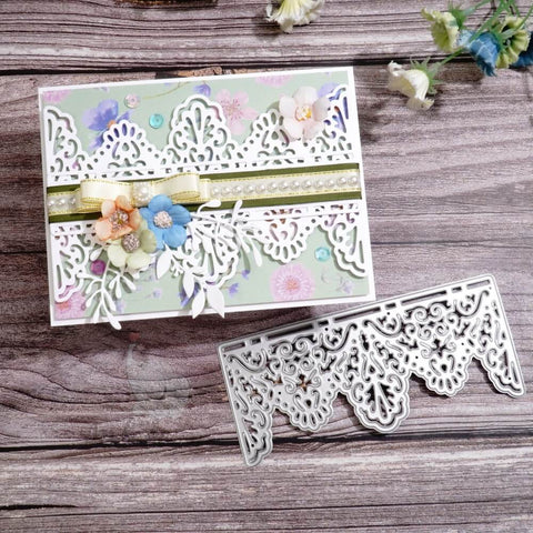 Inlovearts Half Lace Border Cutting Dies