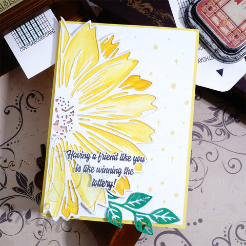 Inlovearts Half Sunflower Border Cutting Dies