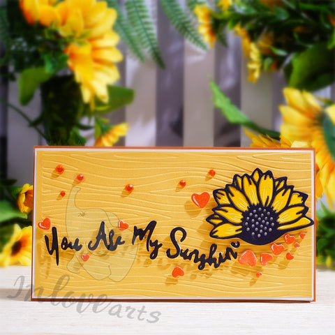 Inlovearts Half Sunflower with Word Cutting Dies