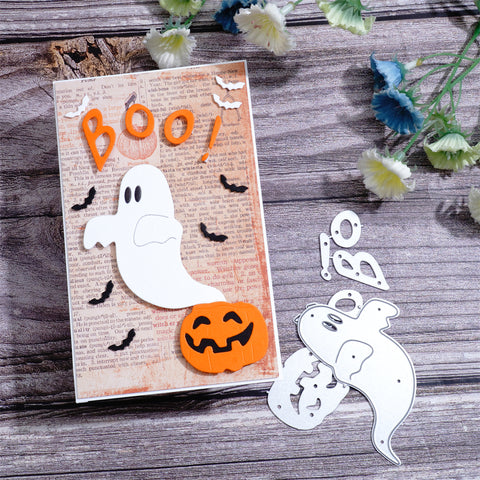 Inlovearts Halloween Boo Ghost Cutting Dies