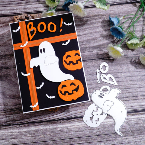 Inlovearts Halloween Boo Ghost Cutting Dies