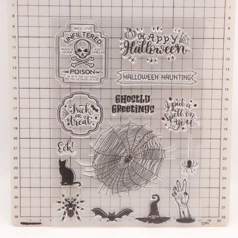 Inlovearts Halloween Spider Web Die with Stamps Set