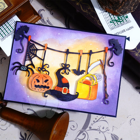 Inlovearts Hanging Halloween Decorations Cutting Dies