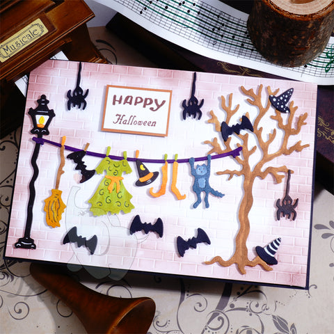 Inlovearts Hanging Halloween Elements Cutting Dies