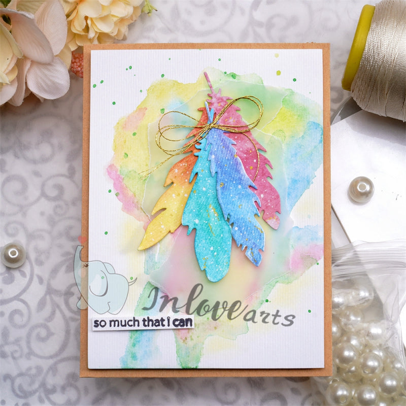 Inlovearts Hanging Feathers Cutting Dies