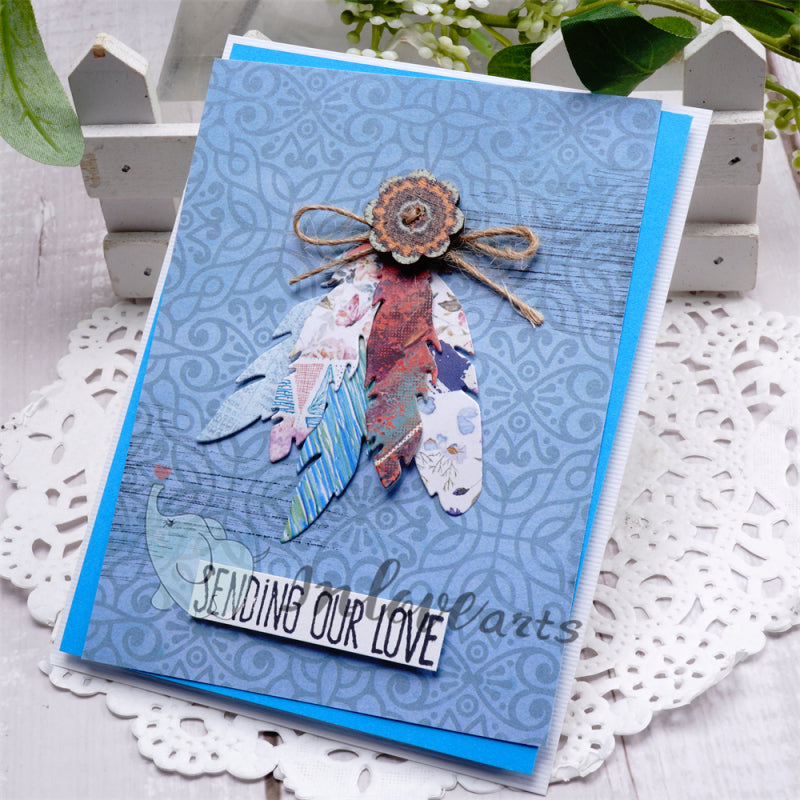 Inlovearts Hanging Feathers Cutting Dies