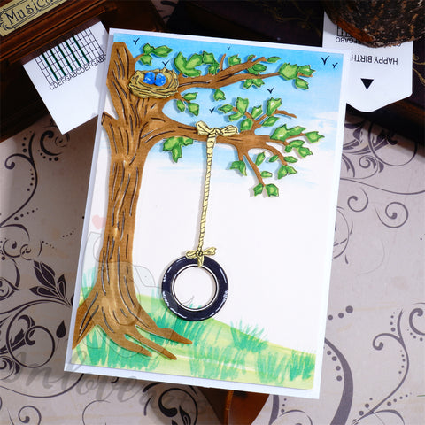 Inlovearts Hanging Tyre on the Tree Cutting Dies