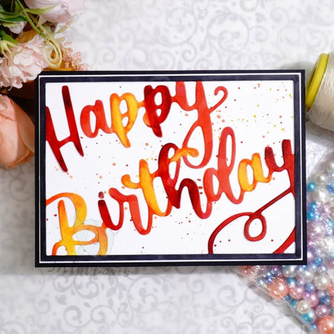 Inlovearts Happy Birthday Background Board Cutting Dies