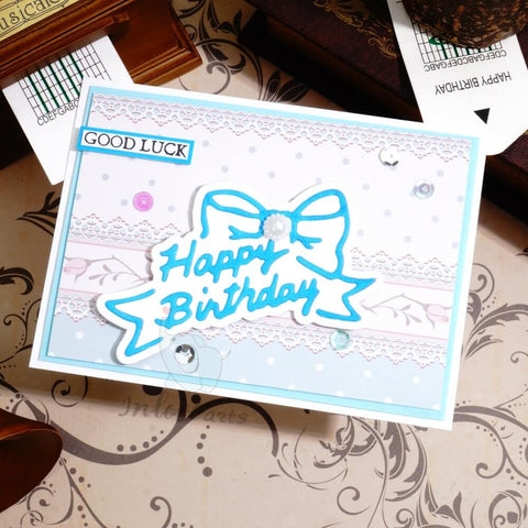 Inlovearts Happy Birthday Bowknot Cutting Dies