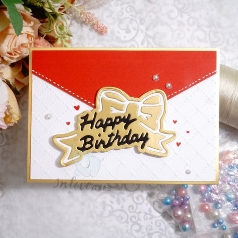 Inlovearts Happy Birthday Bowknot Cutting Dies