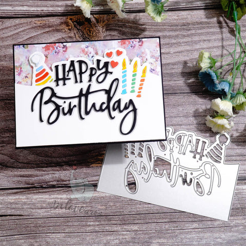 Inlovearts Happy Birthday Wave Border Cutting Dies