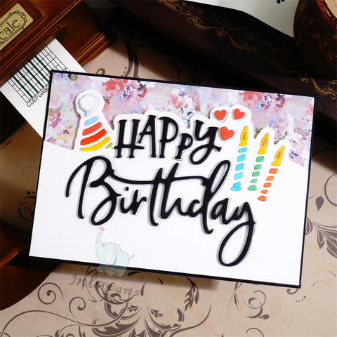 Inlovearts Happy Birthday Wave Border Cutting Dies