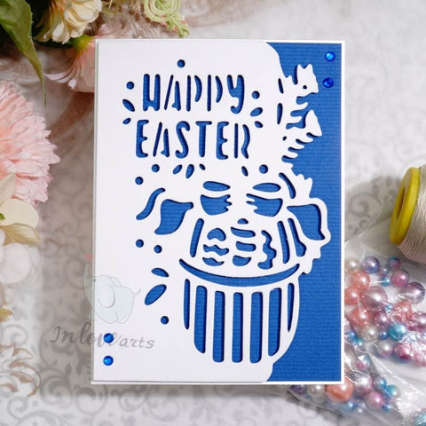 Inlovearts Happy Easter Half Border Cutting Dies