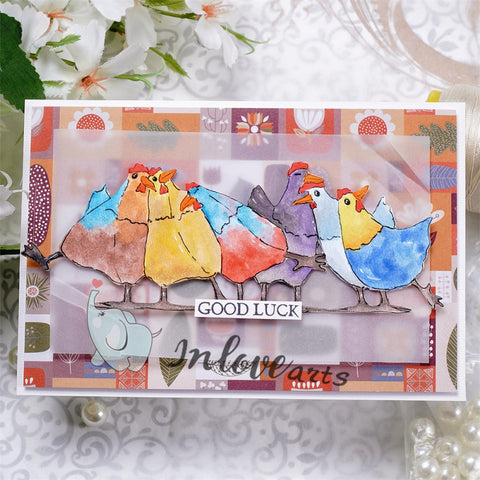Inlovearts Happy Hens Cutting Dies