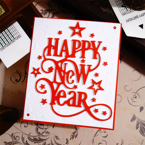 Inlovearts Happy New Year Star Cutting Dies