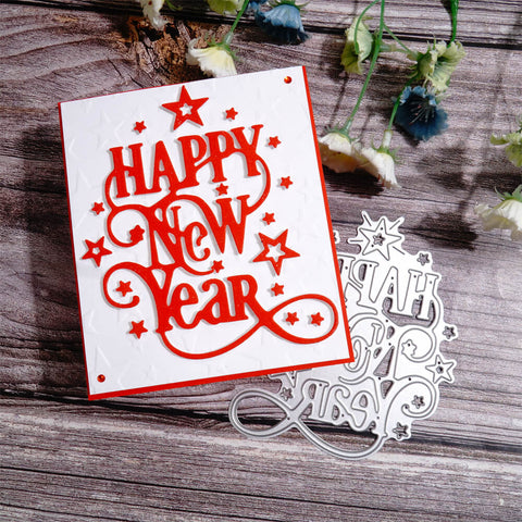 Inlovearts Happy New Year Star Cutting Dies