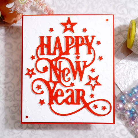 Inlovearts Happy New Year Star Cutting Dies