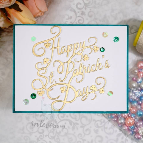 Inlovearts Happy St.Patrick Day Word Cutting Dies