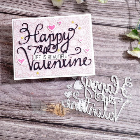 Inlovearts Happy Valentine Word Cutting Dies