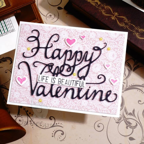 Inlovearts Happy Valentine Word Cutting Dies