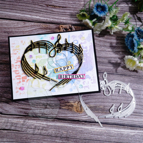Inlovearts Heart-shaped Music Note Cutting Dies