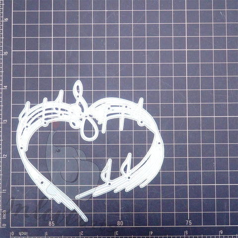 Inlovearts Heart-shaped Music Note Cutting Dies