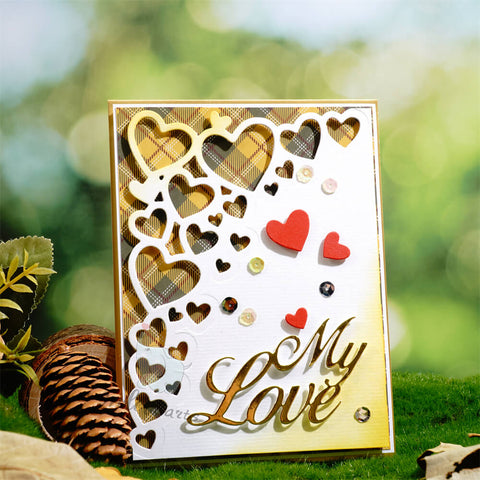 Inlovearts Heart Corner Border Cutting Dies