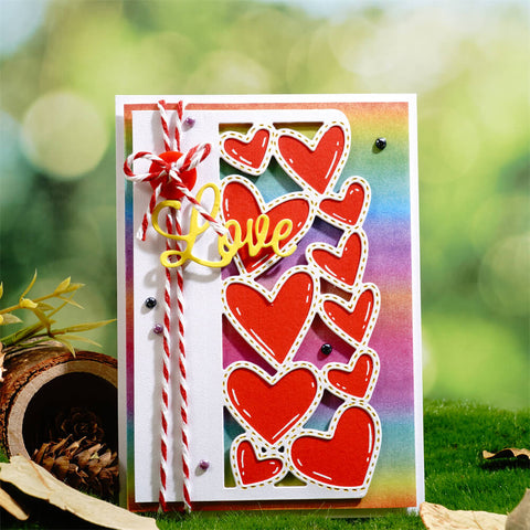 Inlovearts Heart Group Border Cutting Dies