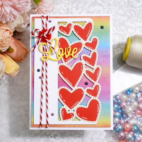 Inlovearts Heart Group Border Cutting Dies