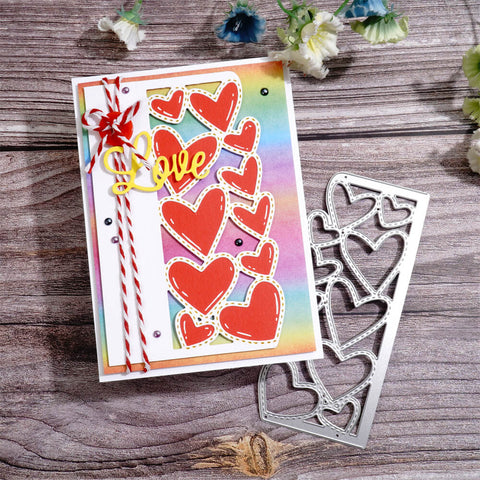 Inlovearts Heart Group Border Cutting Dies