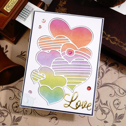 Inlovearts Heart Groups Border Cutting Dies