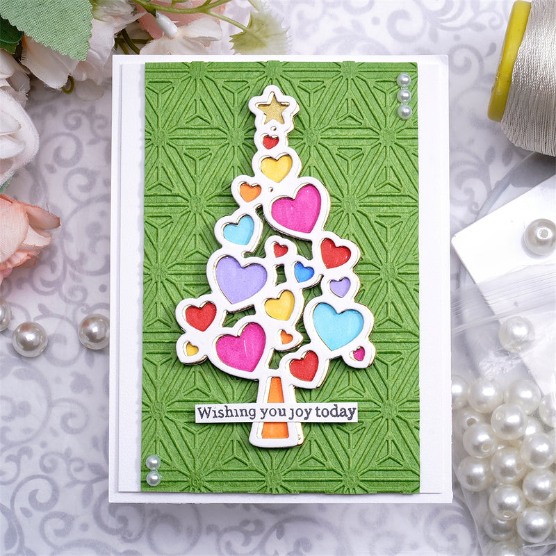 Inlovearts Heart Pattern Christmas Tree Cutting Dies